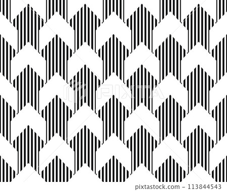 Seamless background of black and white arrows, creative design templates 113844543