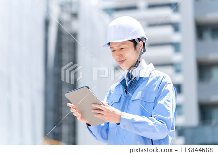 工作服建築工地的商人 113844688