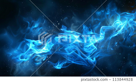 受藍色火焰啟發的效果背景素材 受藍色火焰啟發的效果背景素材 113844928