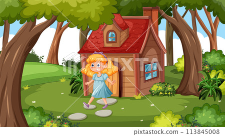 Little Girl's Adventure at Enchanted Cottage Little Girl's Adventure at Enchanted Cottage 113845008
