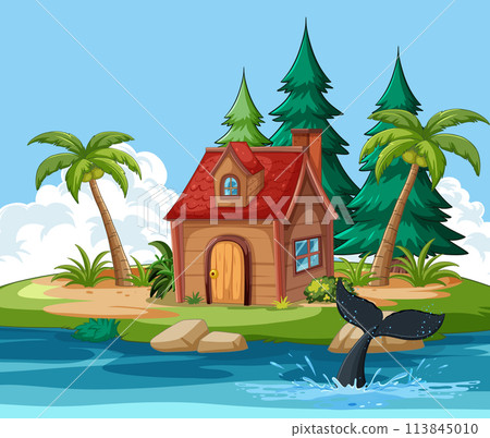 Cozy Cottage on a Tropical Island Cozy Cottage on a Tropical Island 113845010