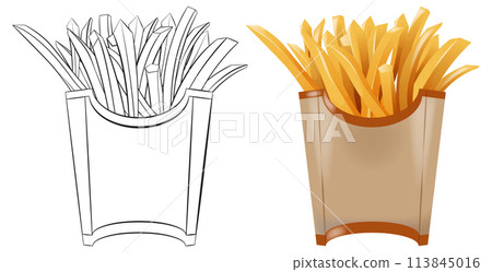 Crispy French Fries Vector Illustration Crispy French Fries Vector Illustration 113845016