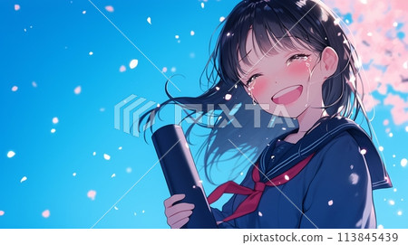 Female student with a diploma 9 Female student with a diploma 9 113845439