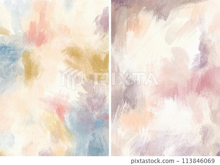 Watercolor abstract textures of pink, beige, blue, red and white spots. Hand painted pastel illustration isolated on white background. For design, print, fabric or background. Watercolor abstract textures of pink, beige, blue, red and white spots. Hand painted pastel illustration isolated on white background. For design, print, fabric or background. 113846069