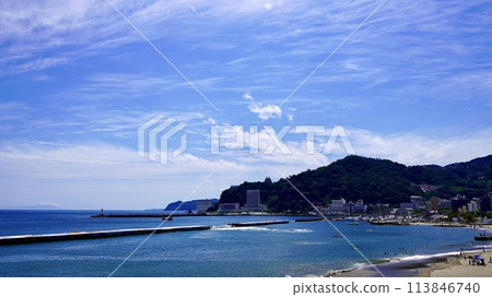 靜岡縣熱海陽光海灘風景 靜岡縣熱海陽光海灘風景 113846740