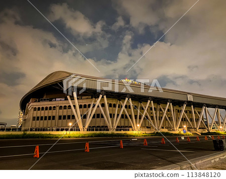 The exterior of Ariake Coliseum, where various sports events are held 113848120
