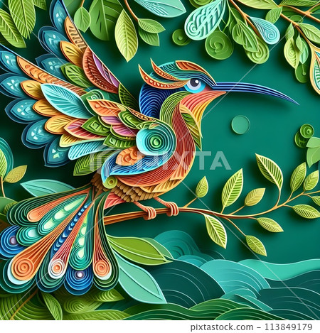 A wonderful bird with a unique pattern. 113849179