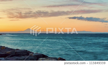 Sunset over Suruga Bay Sunset over Suruga Bay 113849339