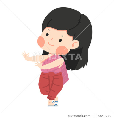 Kid girl student Thai Dance Kid girl student Thai Dance 113849779