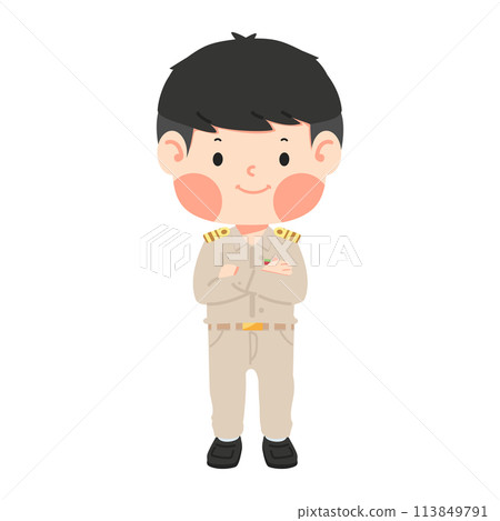 Thai male teacher in uniform Thai male teacher in uniform 113849791