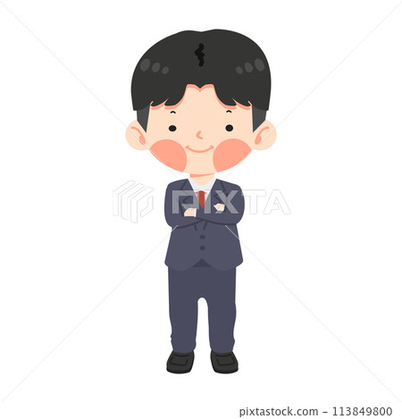 business man standing with crossed arms cartoon business man standing with crossed arms cartoon 113849800