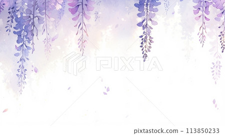 紫藤花紋理，水彩 3 113850233