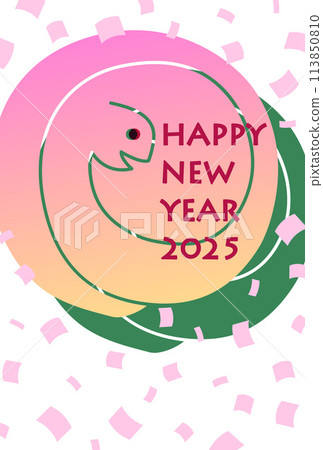蛇年新年賀卡插圖 蛇年新年賀卡插圖 113850810