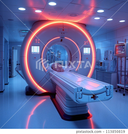 modern hospital interior with mri machine 113850819