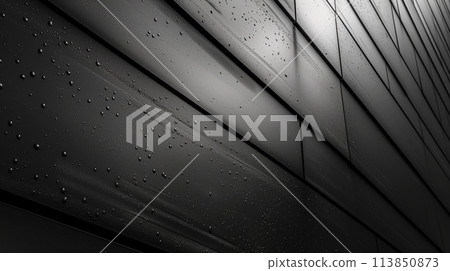 texture of black metal panels 113850873