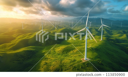 wind power green beautiful landscape 113850900