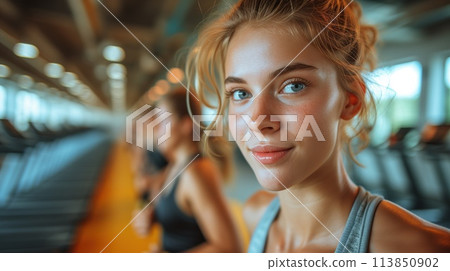 woman working out in the gym 113850902