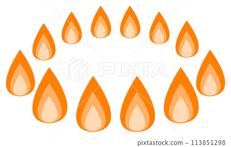 高熱量和高溫火焰的爐子插圖 高熱量和高溫火焰的爐子插圖 113851298