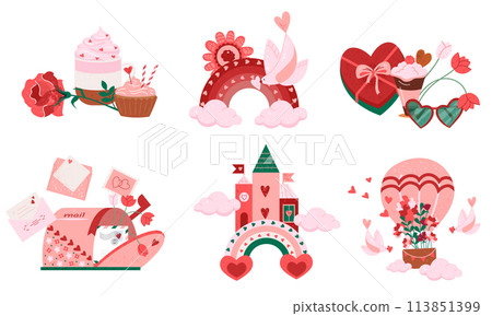 Valentines day mini composition set 113851399