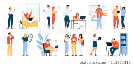 People using technology collection 113851415