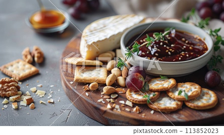 Gourmet Cheese and Cracker Platter.. AI generative 113852023