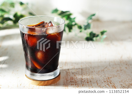 Ice coffee on a hot day Ice coffee on a hot day 113852154