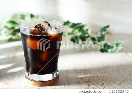 Ice coffee on a hot day 113852242