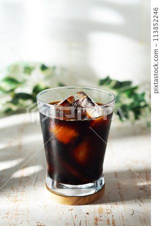 Ice coffee on a hot day Ice coffee on a hot day 113852246
