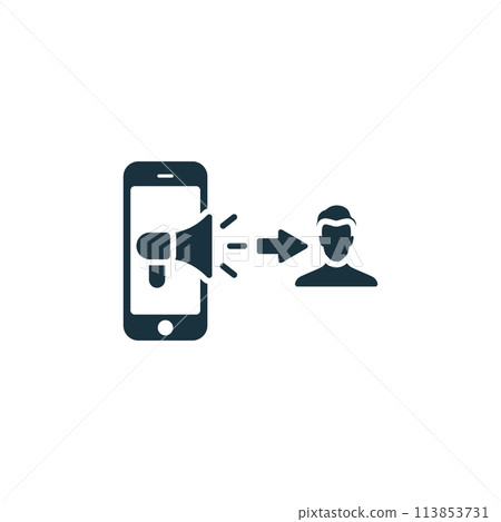 Mobile Ad Targeting icon. Monochrome simple Mobile Marketing And Advertising icon for templates, web design and infographics Mobile Ad Targeting icon. Monochrome simple Mobile Marketing And Advertising icon for templates, web design and infographics 113853731