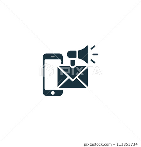 Mobile Email Marketing icon. Monochrome simple Mobile Marketing And Advertising icon for templates, web design and infographics Mobile Email Marketing icon. Monochrome simple Mobile Marketing And Advertising icon for templates, web design and infographics 113853734