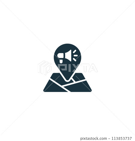 Location-Based Advertising icon. Monochrome simple Mobile Marketing And Advertising icon for templates, web design and infographics Location-Based Advertising icon. Monochrome simple Mobile Marketing And Advertising icon for templates, web design and infographics 113853737