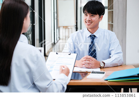Job Interview Process with Potential Candidate 113853861