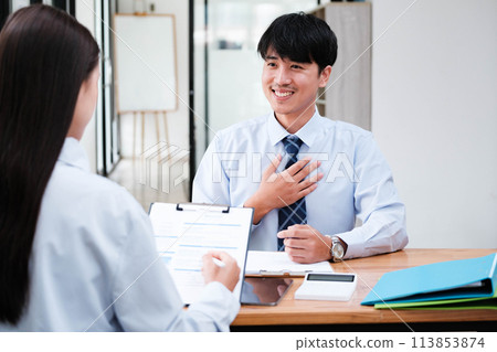 Job Interview Process with Potential Candidate 113853874