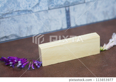 Wisteria and wood 113853977