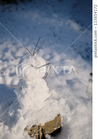 A cute white snowman A cute white snowman 113854172