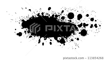 Abstract black blot object. hand drawing. Not AI. Vector illustration Abstract black blot object. hand drawing. Not AI. Vector illustration 113854268