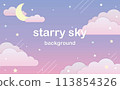 Dreamy cute starry sky background 1 113854326