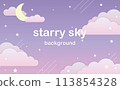 Dreamy cute starry sky background 3 113854328
