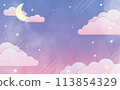 Dreamy cute watercolor starry sky background 1 113854329