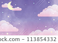 Dreamy cute watercolor starry sky background 3 113854332