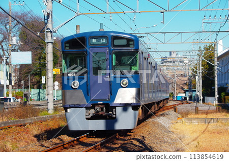 Seibu Line running between Kokubunji Station and Hagiyama Station 113854619