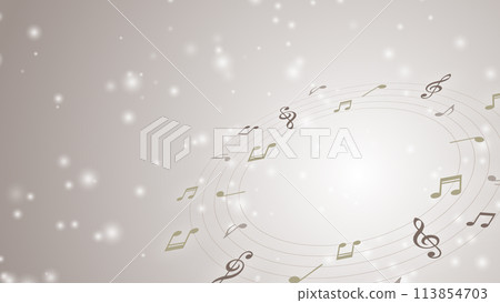 旋轉音符（單色）和漸變的插圖 113854703