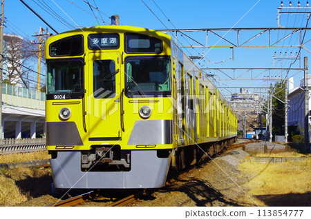 Seibu Line running between Kokubunji Station and Hagiyama Station 113854777