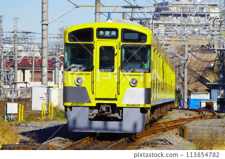 Seibu Line running between Kokubunji Station and Hagiyama Station 113854782
