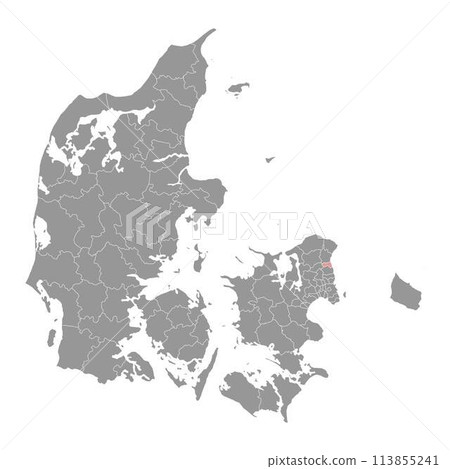 Horsholm Municipality map, administrative division of Denmark. Vector illustration. 113855241