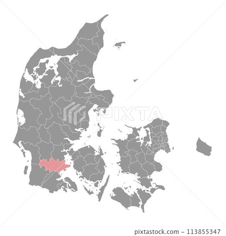 Haderslev Municipality map, administrative division of Denmark. Vector illustration. 113855347