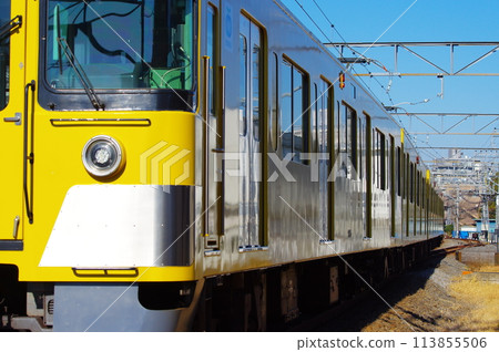 Seibu Line running between Kokubunji Station and Hagiyama Station 113855506