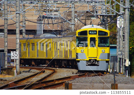 Seibu Line running between Kokubunji Station and Hagiyama Station Seibu Line running between Kokubunji Station and Hagiyama Station 113855511