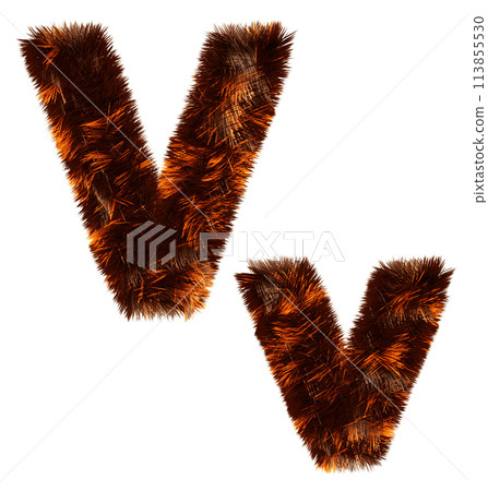 Animal fur decorative alphabet Animal fur decorative alphabet 113855530