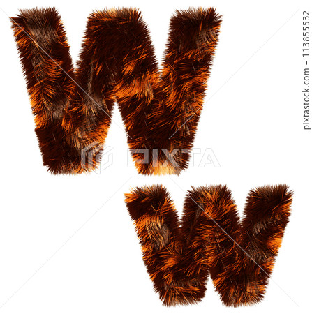 Animal fur decorative alphabet Animal fur decorative alphabet 113855532
